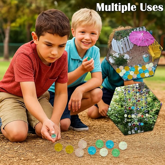 ARSUK Glow in the Dark Marbles Large Glass Shooter Marbles for Decoration 25mm/1 inch 10pcs Assorted Colour Marble Game, Marble Run Accessories Learning and Recreational, Sports & Outdoor Play