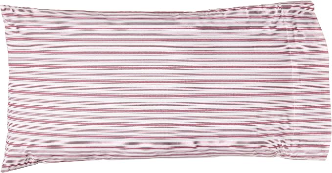 Nautica - King Sheets, Cotton Percale Bedding Set, Casual Home Decor (Coleridge Stripe Red, King)