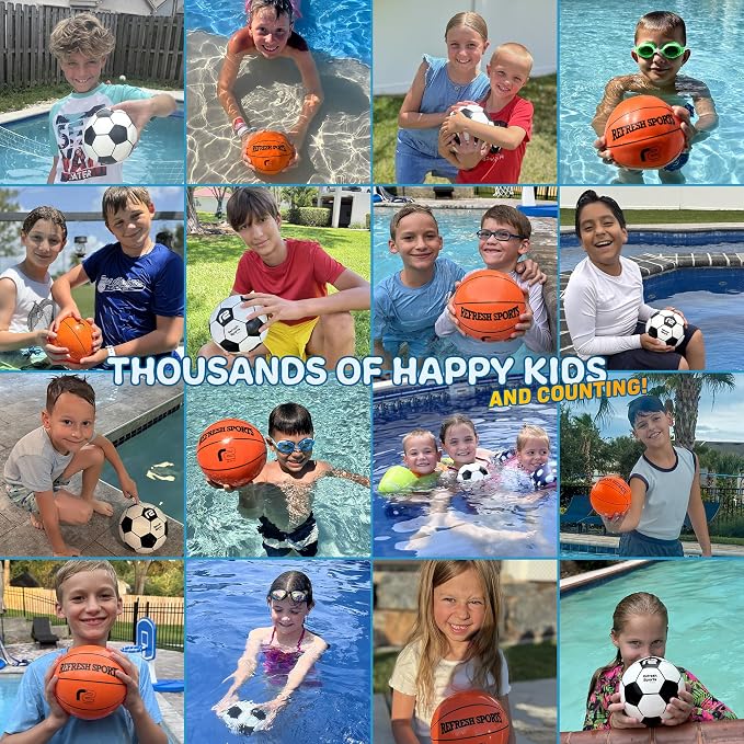Aqua Dive Pool Ball Basketball – Water Pool Toys for Kids Ages 4-12 – Dribble, Pass & Shoot Underwater – Outdoor Beach Toy for Summer Fun – 6" Water Game for Boys & Girls Ages 5 6 7 8 9 10 11 12+