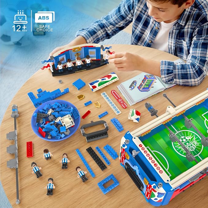 Soccer Cup Building Blocks Set - 2026 Soccer Match Trophy Football Table Game Construction Toy Building Set for Kid Adult, Ideal Gift Home Office Decor for Boys & Girls Fans