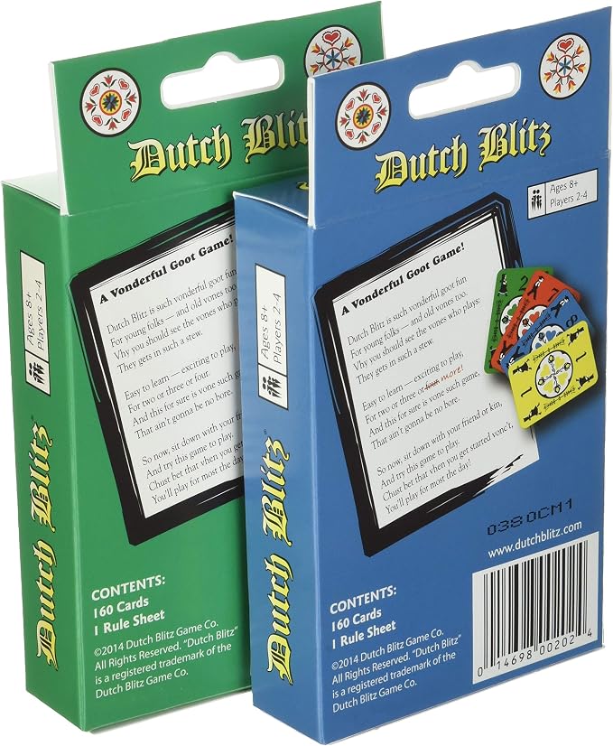 Dutch Blitz: Original and Expansion Combo, Fast Paced Card Game, Fun for Everyone, Great Family Game, Combine Packs to Play With 2-4 Players, For Ages 8 and Up