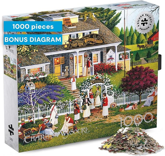 Buffalo Games Charles Wysocki Love 1000 Piece Jigsaw Puzzle - Silver Select, Multicolor, 26.75 x 19.75 in - Recycled Board - Poster Included - Expert Adult Jigsaw Puzzles