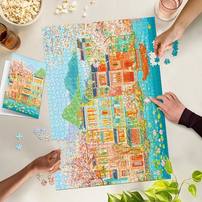 Puzzles for Adults 1000 Pieces, Jigsaw Puzzle for Adults, Fun Challenging Puzzle, Painted Boat Puzzles Game, Interlock Perfectly No Dust, Gifts for Father's Mother’s Day