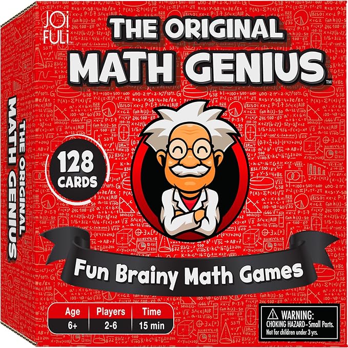 JOiFuli The Original Math Genius Card Game: an Educational Game of Addition, Subtraction, Multiplication, and Division for Ages 6 Years and Up