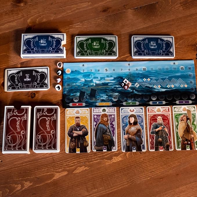Knarr Board Game - Form the Greatest Band of Vikings! Thrilling Exploration and Strategy Game, Fun Family Game for Kids & Adults, Ages 10+, 2-4 Players, 30 Min Playtime, Made by Pandasaurus Games