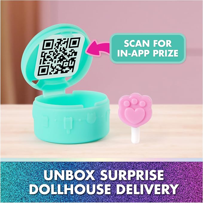 DreamWorks GABBY'S Dollhouse The Movie, Cakey Cat's Sweet Treat Balcony with Toy Figure & Dollhouse Accessories, Kids Toys for Girls & Boys Ages 3 and Up