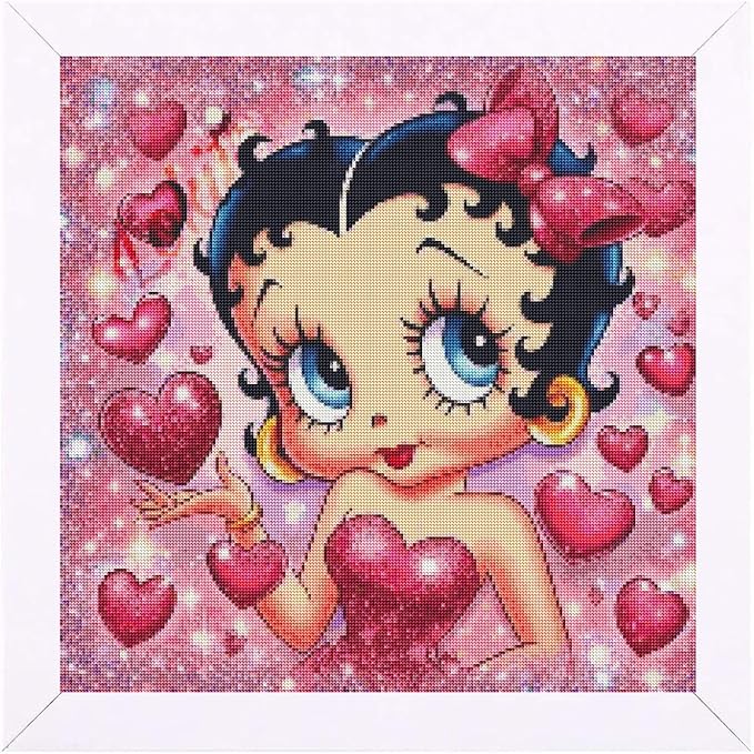 JAKI Diamond Art Kits for Adults,Cartoon Diamond Art Paintings for Beginners,5D Full Drill Gem Art Kits for Adults for Gift Home Wall Decor(12x12inch)