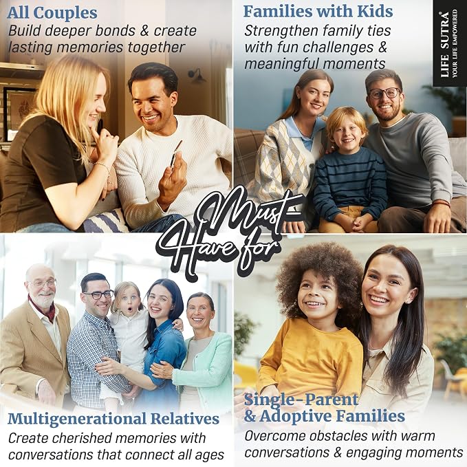 Life Sutra Family Connect - 400 Conversation Starter Cards for Families, Teens, Car Travel Communication Game, Social Skills & Mindful Therapy Talk, Fun