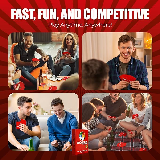 Soccer Trivia Card Game English League Version – 150 Soccer Trivia Questions, Best Soccer Gifts for Boys | Soccer Cards 2025 Soccer Games for Kids & Adults | EPL Soccer Cards Soccer Gift