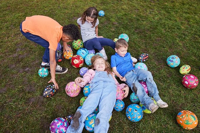 Crocodile Creek Playground Ball - Durable Rubber Ball for Kids Ages 3 and Up - Bouncy Inflatable Ball for Kickball, Indoor Games, and Outdoor Sports - PVC-Free