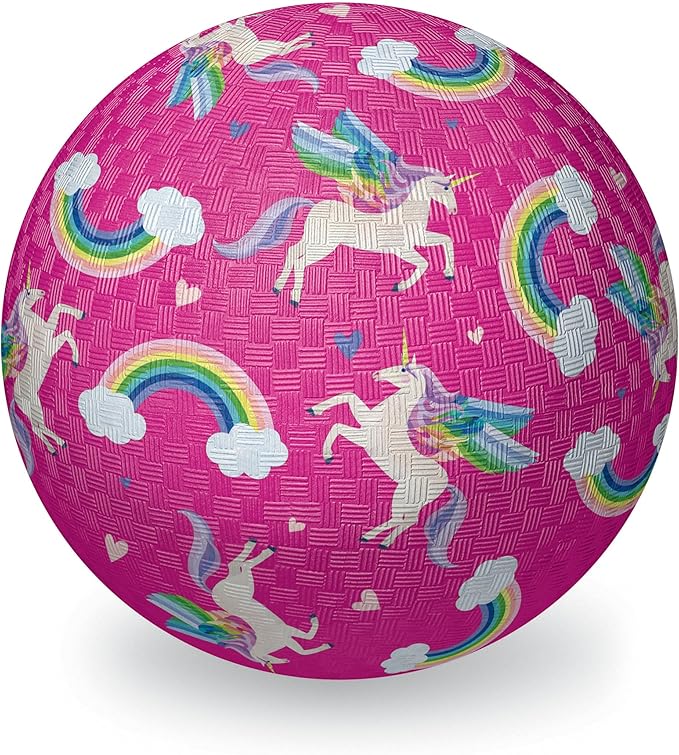 Crocodile Creek Playground Ball - Durable Rubber Ball for Kids Ages 3 and Up - Bouncy Inflatable Ball for Kickball, Indoor Games, and Outdoor Sports - PVC-Free