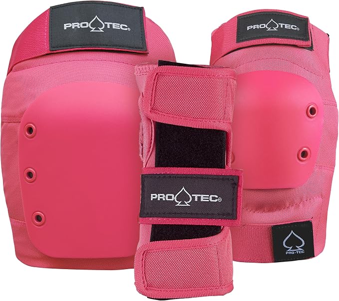 Pro-Tec Street 3-Pack Pad Set - Protective Gear for Skateboarding, Roller Skating, Scooter, Bicycling