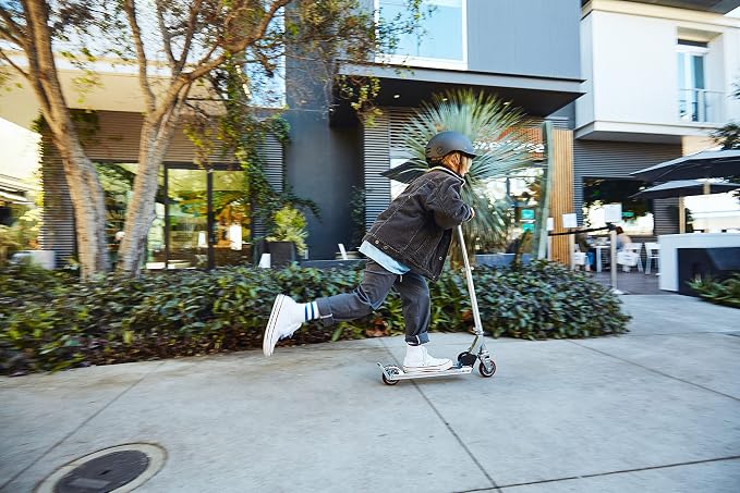 Razor A2 Kick Scooter for Kids Ages 5+ – Wheelie Bar, Foldable, Lightweight, Aluminum Frame, Front Vibration Reducing System, Adjustable Height Handlebars