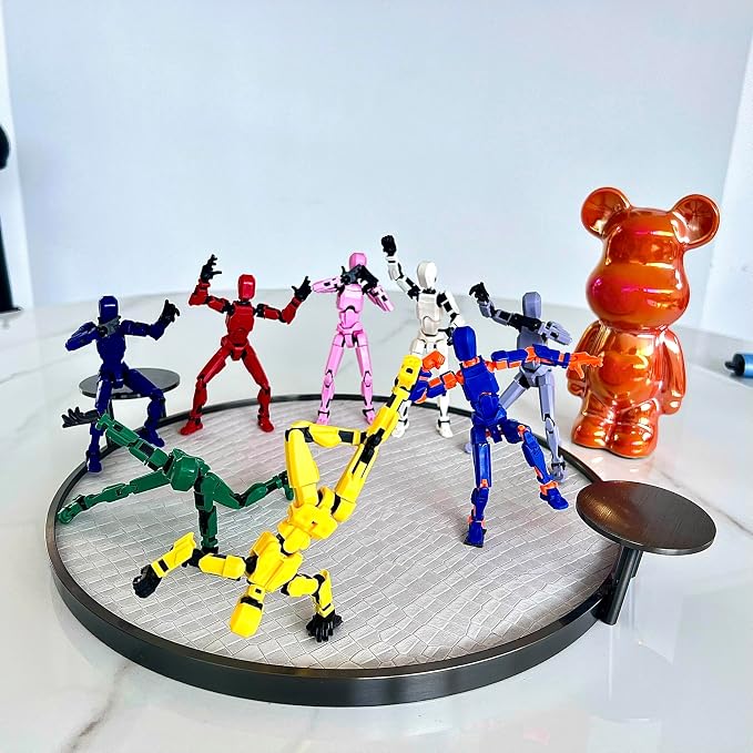 (Assembly Completed) 8 Packs Titan13 Action Figure Set, Dummy 13 3d Printed Action Figure Toy Gifts for Kids, Robot 13 ActionFigure Full Body Mechanical Doll Christmas Birthday Gift for Boys Girls