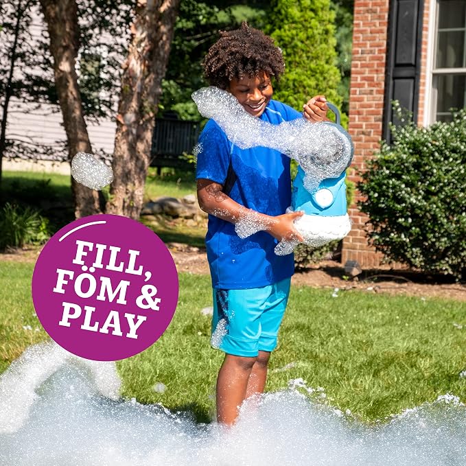 Little Kids Fom Mania Fomalanche Foam Machine| Non Toxic Kid Powered Foam Line|Bonus 21oz of Foam Concentrate to Make tons of Foam|Machine for Parties, Birthdays, Outdoor Fun, Blue