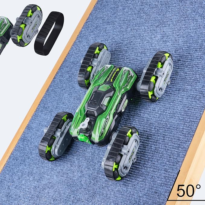 NEXBOX 8WD Remote Control Car Toys for Kids, Gesture Sensing RC Stunt Truck | Birthday Gifts, Great for Boys Age 6-12, Cool Toys with Lights Music Spray, Transformable & Durable