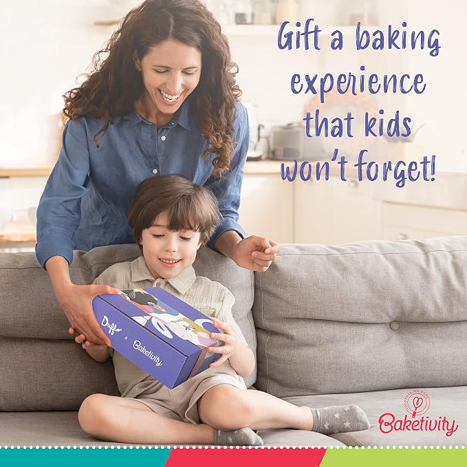 Baketivity Snow Globe Cookies Baking Kit - Duff Goldman Cooking Recipe - DIY Family Fun Cookie Making Kit - Pre Measured Ingredients Cookie Baking Kit for Kids - Tiny Gift for Kids, Teens, And Adults