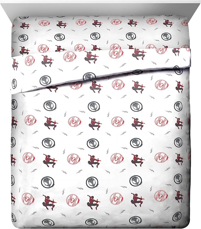 Jay Franco Marvel Miles Morales New Kid 7 Piece Queen Bed Set - Includes Comforter & Sheet Set Bedding - Super Soft Fade Resistant Microfiber (Official Marvel Product)