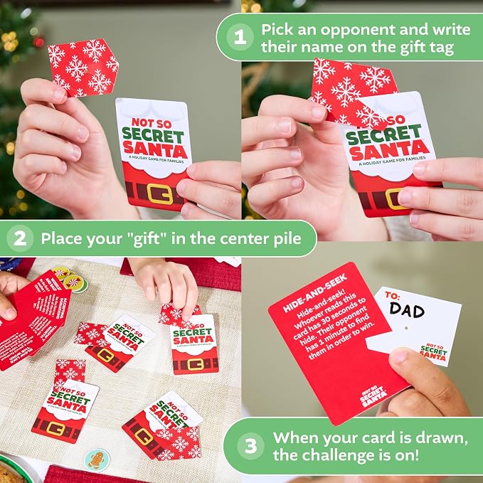 Not So Secret Santa Holiday Card Game by Relatable, Fun Game for Family Reunions or Christmas Parties, Stocking Stuffers for Kids 8+