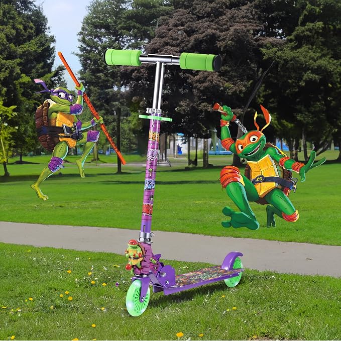 2 Wheel Kick Scooter for Kids, Foldable, Light Up LED Wheels
