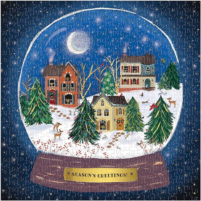 Galison Winter Snow Globe 500 Piece Puzzle