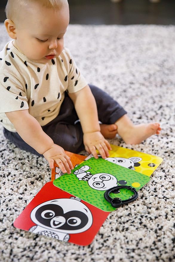 Baby Einstein Flip for Art High Contrast Floor Activity Mirror with Take Along Cards, Tummy Time Play, Newborn+