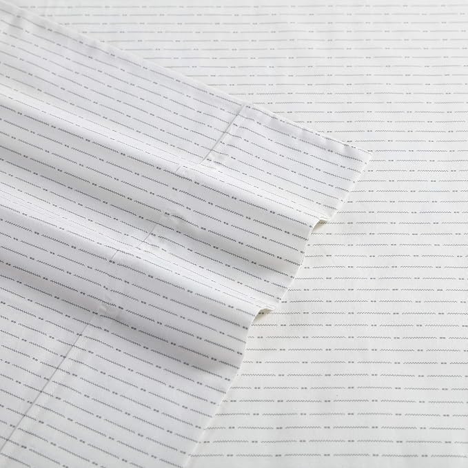 Nautica - Full Sheets, Cotton Percale Bedding Set, Casual Bedding Set (Buoy Line Grey, Full)