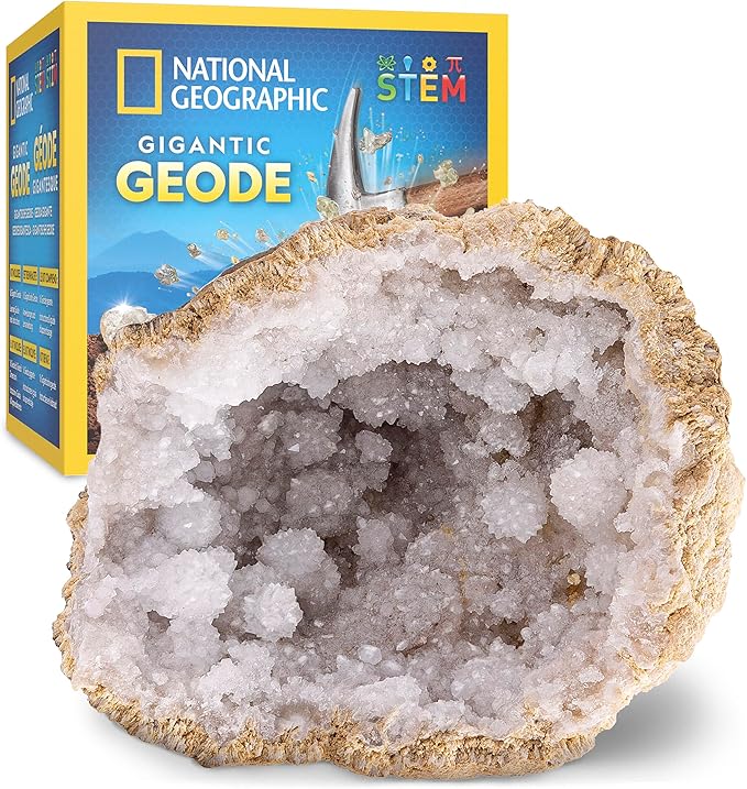 National Geographic Gigantic Geode Kit – Break Open a Huge Geode with Crystals Inside, Earth Science Kit for Kids, Fun Geology Activity, Rock and Mineral Gift for Boys and Girls