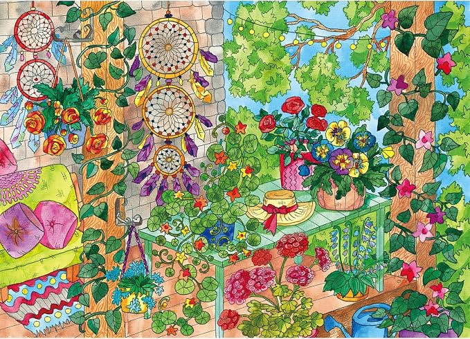Sunny Bloom Puzzles for Adults 1000 Pieces, Puzzles with Letters on Back, Impossible Hard Difficult Challenging, Precise Interlocking Pieces, Home Wall Decoration & Ideal Gift
