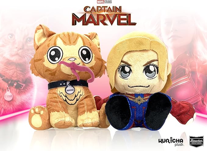 Marvel Captain Marvel 8" Kuricha Sitting Plush - Soft Chibi Inspired Toy
