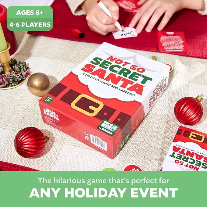 Not So Secret Santa Holiday Card Game by Relatable, Fun Game for Family Reunions or Christmas Parties, Stocking Stuffers for Kids 8+