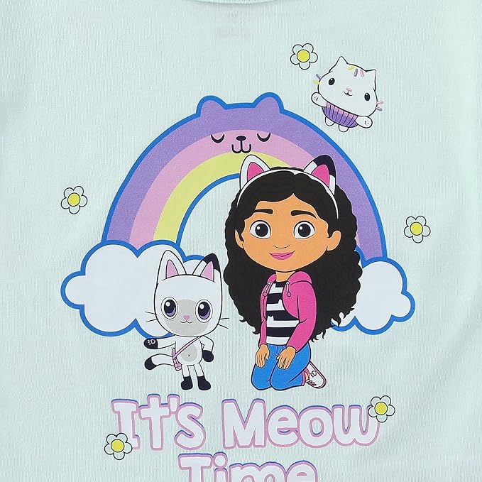 DREAMWORKS GABBY'S DOLLHOUSE Girls Short Sleeve T-Shirt and Shorts Set for Toddler to Big Kids