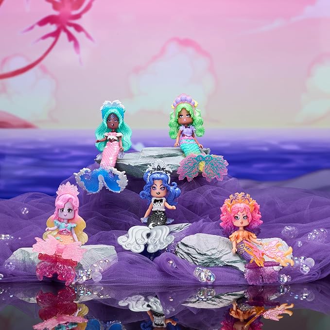 Royale High 3” Dark Mystic Mermaid Fashion Doll - 1 Figure with 9 Fashion Accessories - Virtual Item Code Included - Series 3 - Ages 5+