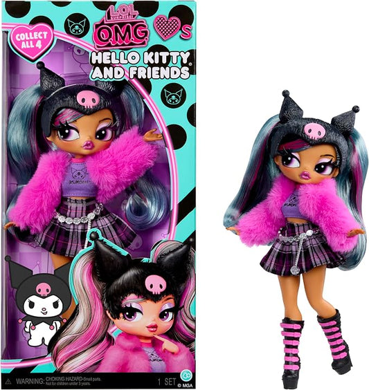 LOL Surprise OMG Loves Hello Kitty and Friends – Kuromi – Fashion Doll Inspired by Hello Kitty and Friends Character – Play & Display!
