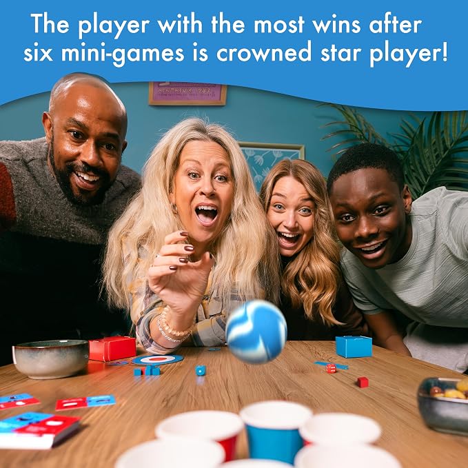 Big Potato Mini Game Party: 101 Mini Games 1 Star Player, Family Board Game for 2-8 Players, Perfect for Family Game Night or with Friends