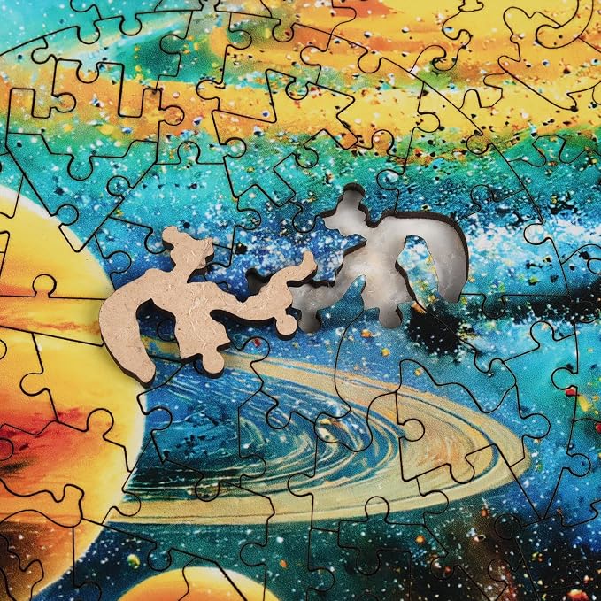 MEATRN Puzzles for Adults 500 Pieces - Space Themed Solar System Jigsaw Puzzles, Colorful Astronomy Design, Creative Gift Idea for Science Enthusiasts, Wall Decor, 16.5x16.5 in