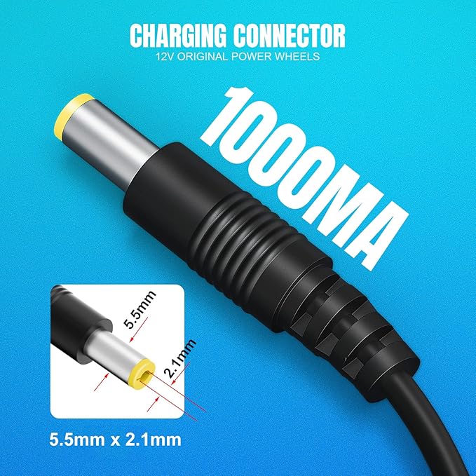 12V Battery Charger for Ride On Toys Car, 12 Volt Kids Battery Class 2 Power Supply for Best Choice Products Kids Truck Kidzone Bumper Car Jeep Tractor Motorcycle ATV 12V Powered Wheels Charger