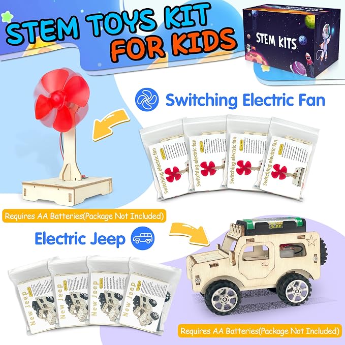 LINAYE 24 Packs STEM Kits for Kids, 6 in 1 Treasure Box Toy Stem Projects Crafts for Kids Age 8-12 Valentines Gifts for Classroom Science Birthday Party Favors Gifts for Boys Girls Ages 8 9 10 11 12