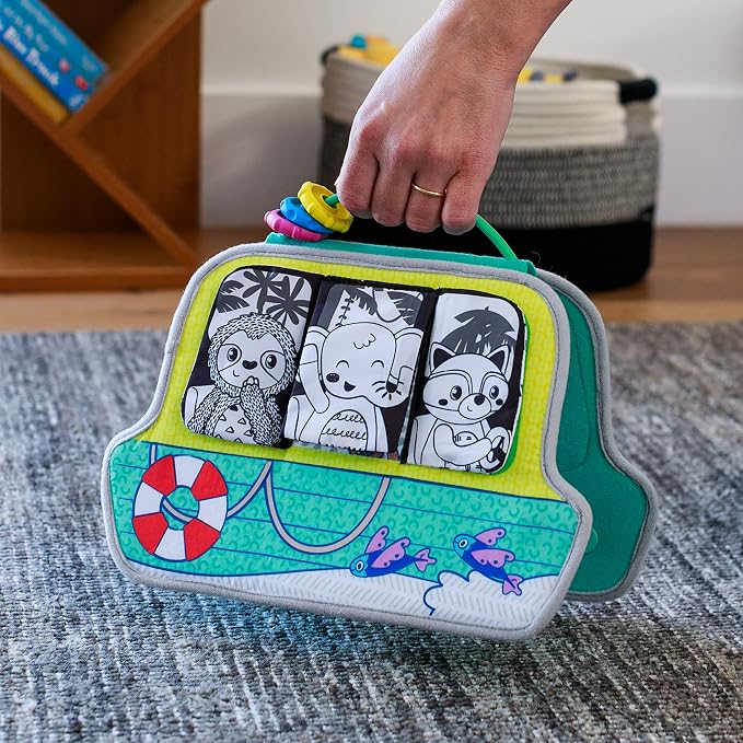 Infantino Busy Board Mirror & Sensory Discovery Toy Boat