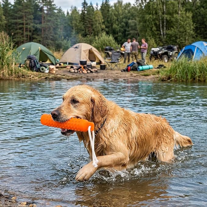 Dog Float Toy - Interactive Training Bumper & Fetching Retrieving Dog Water Toys Dummy Outdoor - Lightweight for Float on the Water Pool Fetch Pet Toys for Small, Medium, Large Dogs