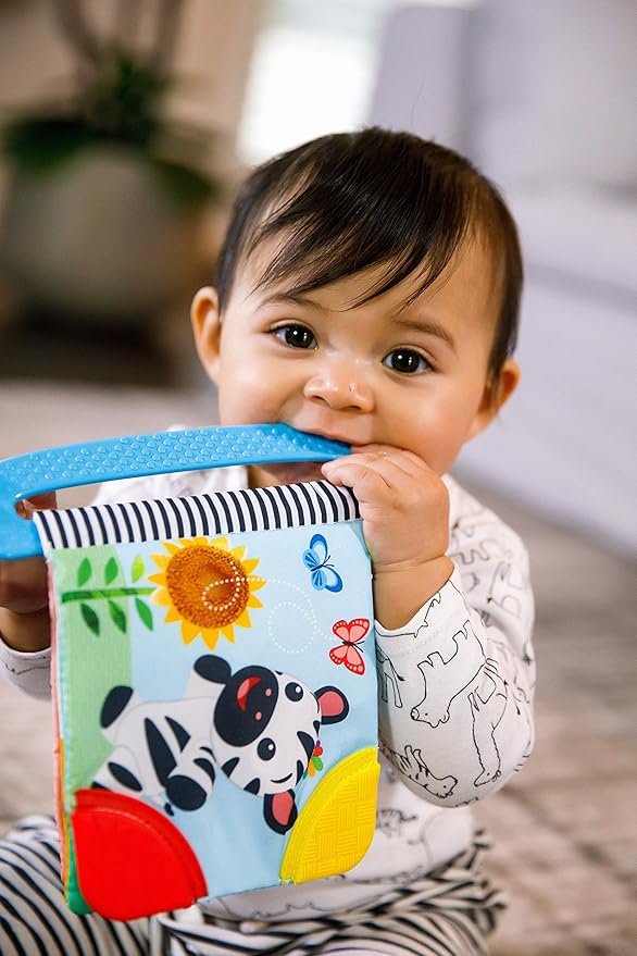 Baby Einstein Curious Explorers Teether Book Take-Along Toy, Ages Newborn +, Multicolored