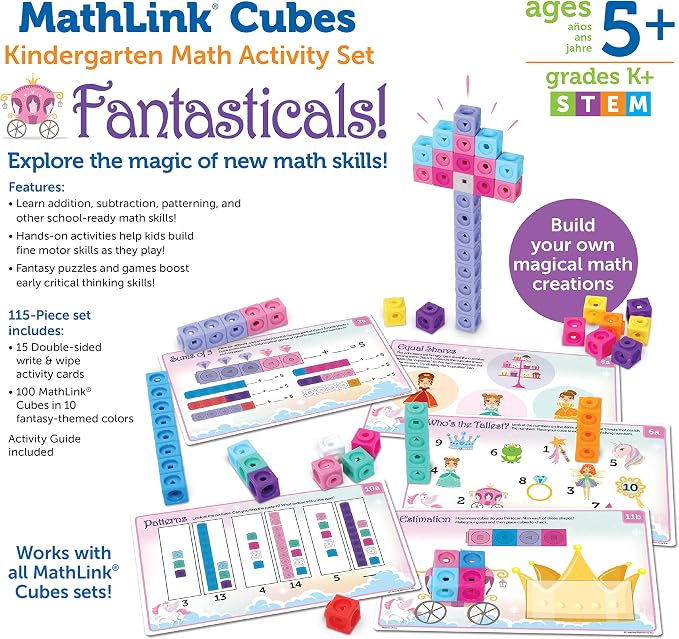 Fantastical Kindergarten Math Activity Set: MathLink Cubes by Learning Resources