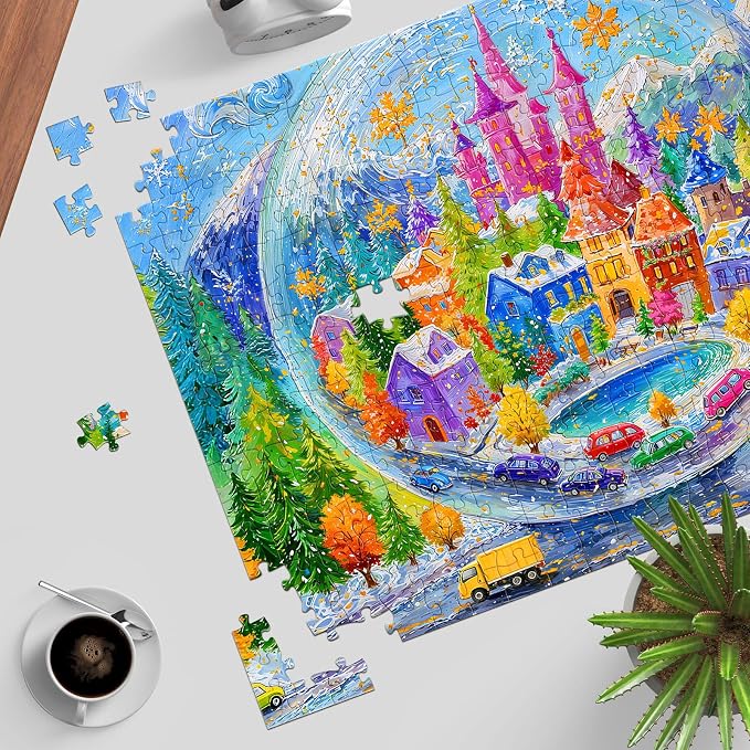 Puzzles for Adults 1000 Pieces, Jigsaw Puzzle for Adults, Fun Challenging Puzzle, Wandering into a Fairy Castle Puzzles Game, Interlock Perfectly No Dust, Gifts for Father's Mother’s Day