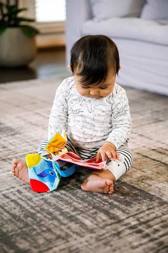 Baby Einstein Curious Explorers Teether Book Take-Along Toy, Ages Newborn +, Multicolored