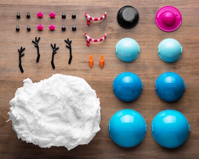 Play Visions Floof Modeling Clay - Reuseable Indoor Snow - Mr. & Mrs Snowman Set With Endless Creations and 22 Molding Accessories