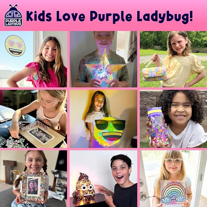 PURPLE LADYBUG Mermaid Headbands for Girls - Great 5 Year Old Girl Gifts, Creative Crafts for Kids Ages 4-8, Arts and Crafts for Kids 4-6, Hair Accessories and Birthday Gifts for Girls Ages 6 7 8 9 10