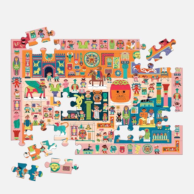 Mudpuppy Art and Culture Museum — 64 Piece Search & Find Puzzle Jigsaw Puzzle Featuring Diverse Art Sculptures and Artifacts and Over 40 Hidden Images to Find for Ages 4+