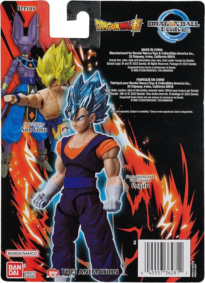 Bandai - Dragon Ball Super Evolve - 5" Super Saiyan God Super Saiyan Vegito Action Figure