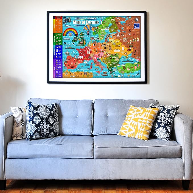 Think2Master Map of Europe 100 Pieces Jigsaw Puzzle. Great Gift. European History. Size:23.4” X 16.5” by Kyle Kim