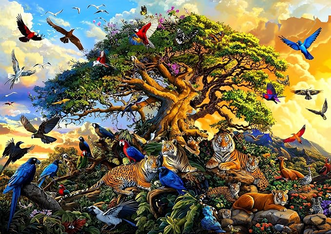 1000 Piece Puzzle for Adults - Forest Jubilee Puzzle with Letters on Back 27.5"x19.7", Nature Lovers Challenging Adult Jigsaw Puzzle, Hard Puzzle for Adult Relax Art Gift